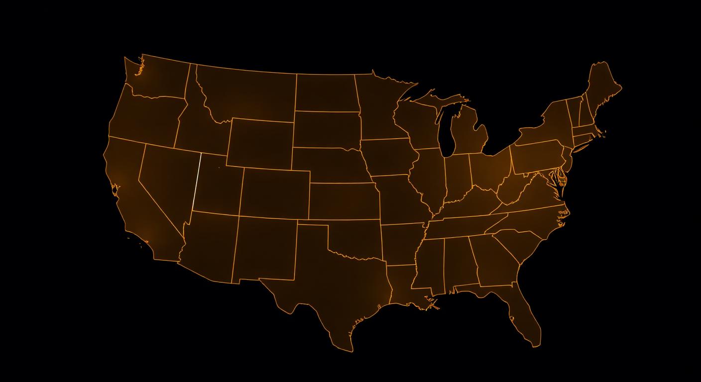 Map of US states with no income tax and tax friendly states guide